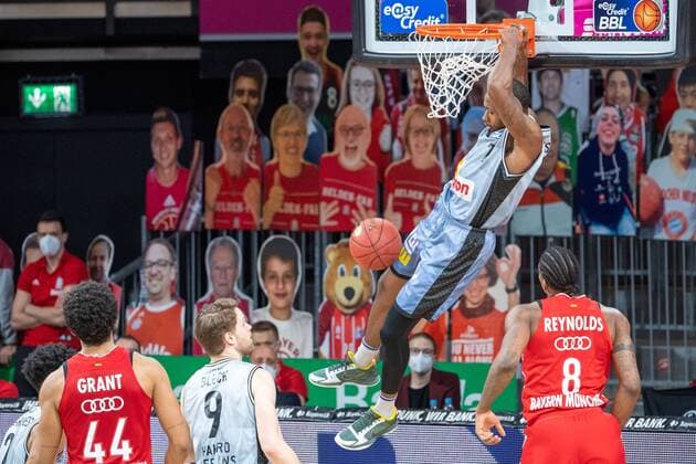 Haywood Highsmith 7 Crailsheim Merlins , dunk, FC Bayern Basketball vs Crailsheim Merlins, BBL, 31 01 2021 Munich Bavaria Germany Copyright: xkolbert-press UlrichxGamelx