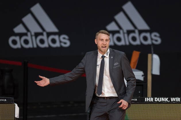 Basketball, BBL, 20210131, FC Bayern München Merlins Crailsheim In the picture Head Coach of the Merlins Crailsheim Tuomas IISALO Munich Audi Dome Bayern Germany Copyright: Passion2Press MarkusxFischerx