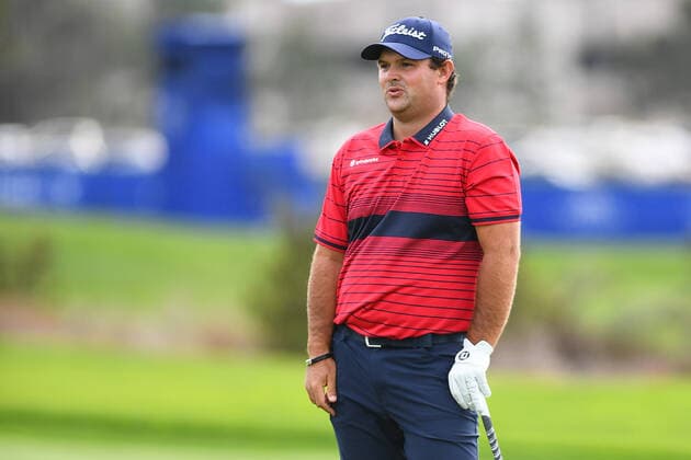 LA JOLLA, CA - JANUARY 31: Patrick Reed reacts to a shot during the final round of the Farmers Insurance Open golf tournament at Torrey Pines Municipal Golf Course on January 31, 2021. The tournament was played without fans due to the COVID-19 pandemic. (Photo by Brian Rothmuller Icon Sportswire) GOLF: JAN 31 PGA, Golf Herren - Farmers Insurance Open Icon21013055