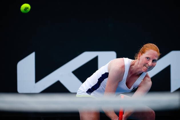 Alison Van Uytvanck WTA, Tennis Damen 65) during a tennis match between Alison Van Uytvanck vs Taiwanese Su-Wei Hsieh, in the first round of the women s singles at the Yarra Valley Classic tournament, a Summer Series tournament ahead of the Australian Open grand slam, Monday 01 February 2021 in Melbourne Park, Melbourne, Australia. PATRICKxHAMILTON  x05951371x