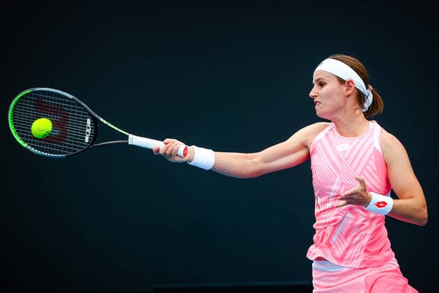 Greet Minnen WTA, Tennis Damen 110) during her opening tennis match between Belgian Greet Minnen and Serbian Olga Danilovic, in the first round of the women s singles at the Yarra Valley Classic tournament, a Summer Series tournament ahead of the Australian Open grand slam, Monday 01 February 2021 in Melbourne Park, Melbourne, Australia. PATRICKxHAMILTON  x05951341x