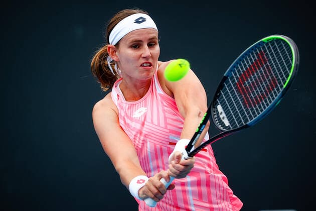 Greet Minnen WTA, Tennis Damen 110) during her opening tennis match between Belgian Greet Minnen and Serbian Olga Danilovic, in the first round of the women s singles at the Yarra Valley Classic tournament, a Summer Series tournament ahead of the Australian Open grand slam, Monday 01 February 2021 in Melbourne Park, Melbourne, Australia. PATRICKxHAMILTON  x05951327x