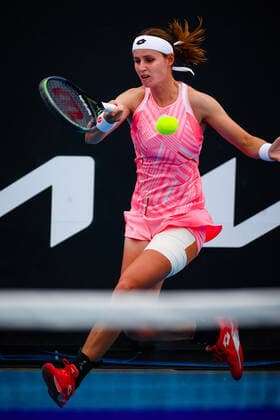Greet Minnen WTA, Tennis Damen 110) during her opening tennis match between Belgian Greet Minnen and Serbian Olga Danilovic, in the first round of the women s singles at the Yarra Valley Classic tournament, a Summer Series tournament ahead of the Australian Open grand slam, Monday 01 February 2021 in Melbourne Park, Melbourne, Australia. PATRICKxHAMILTON  x05951321x