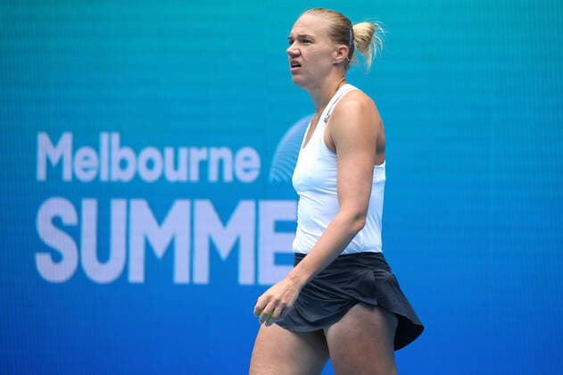 Kaia Kanepi, EST, during 2021 Melbourne Summer Series AO pre tournaments in Melbourne, 02 02 2021