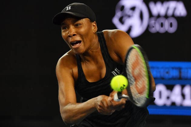TENNIS YARRA VALLEY CLASSIC, Venus Williams of the United States of America in action during the Round 2 Yarra Valley Classic - WTA, Tennis Damen 500 match against Petra Kvitova of Czech Republic at Melbourne Park in Melbourne, Tuesday, February 2, 2021. ( NO ARCHIVING, EDITORIAL USE ONLY, NO USE IN BOOKS WITHOUT CONSENT MELBOURNE VIC AUSTRALIA  Copyright: xDEANxLEWINSx 20210202001517746693