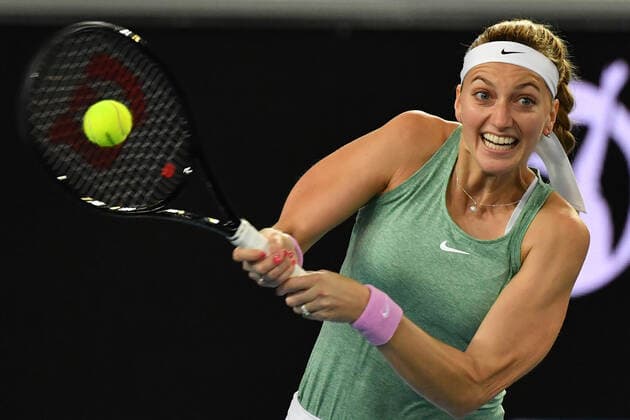 TENNIS YARRA VALLEY CLASSIC, Petra Kvitova of Czech Republic in action during the Round 2 Yarra Valley Classic - WTA, Tennis Damen 500 match against Venus Williams of the United States of America at Melbourne Park in Melbourne, Tuesday, February 2, 2021. ( NO ARCHIVING, EDITORIAL USE ONLY, NO USE IN BOOKS WITHOUT CONSENT MELBOURNE VIC AUSTRALIA  Copyright: xDEANxLEWINSx 20210202001517746725