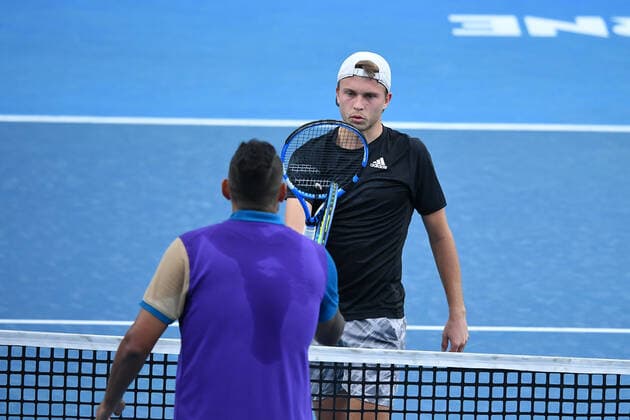 Alexandre Muller defeated by Nick Kyrgios TENNIS : Australian Open 2021 - 02 02 2021 AntoineCouvercelle Panoramic 