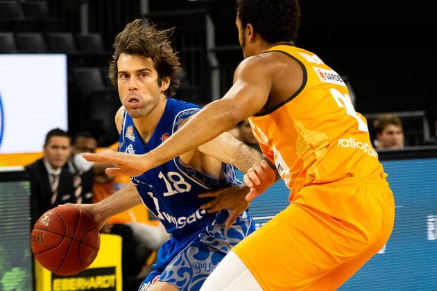 Joe Rahon Fraport Skyliners 18 GER, Ratiopharm Ulm vs Fraport Skyliners, easycredit 1 Bundesliga Basketball, 4 Matchday, Season 2020 21, 02 02 2021 Ratiopharm Ulm vs Fraport Skyliners, Basketball New Ulm. Copyright: xEibner-Pressefoto RogerxBuerkex EP_EER