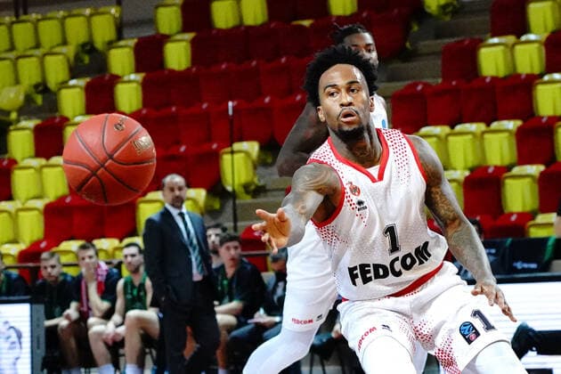 Dee Bost (AS Monaco) BASKETBALL : AS Monaco vs Juventut Badalone - Eurocup - Monaco - 02 02 2021 NorbertScanella PanoramiC 