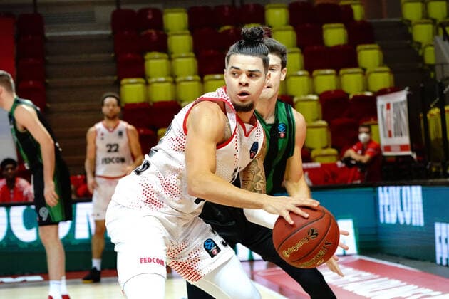 Rob Gray (AS Monaco) BASKETBALL : AS Monaco vs Juventut Badalone - Eurocup - Monaco - 02 02 2021 NorbertScanella PanoramiC 