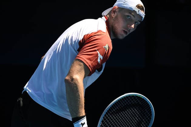 Sport Themen der Woche KW05 TENNIS ATP, Tennis Herren CUP, Jan-Lennard Struff of Germany in action during the ATP Cup match against Milos Raonic of Canada at Melbourne Park in Melbourne, Wednesday, February 3, 2021. ( NO ARCHIVING, EDITORIAL USE ONLY, NO USE IN BOOKS WITHOUT CONSENT MELBOURNE VIC AUSTRALIA  Copyright: xDEANxLEWINSx 20210203001517913901