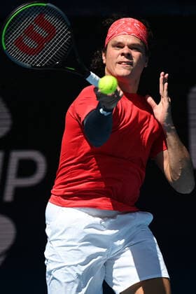 TENNIS ATP, Tennis Herren CUP, Milos Raonic of Canada in action during the ATP Cup match against Jan-Lennard Struff of Germany at Melbourne Park in Melbourne, Wednesday, February 3, 2021. ( NO ARCHIVING, EDITORIAL USE ONLY, NO USE IN BOOKS WITHOUT CONSENT MELBOURNE VIC AUSTRALIA  Copyright: xDEANxLEWINSx 20210203001517914618