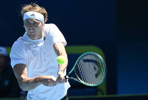 TENNIS ATP, Tennis Herren CUP, Alexander Zverev of Germany in action during the ATP Cup against Denis Shapovalov of Canada at Melbourne Park in Melbourne, Wednesday, February 3, 2021. ( NO ARCHIVING, EDITORIAL USE ONLY, NO USE IN BOOKS WITHOUT CONSENT MELBOURNE VIC AUSTRALIA  Copyright: xDEANxLEWINSx 20210203001517922711