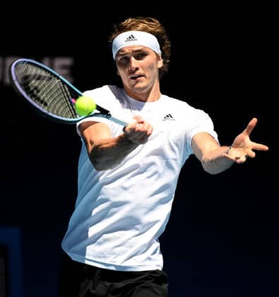 TENNIS ATP, Tennis Herren CUP, Alexander Zverev of Germany in action during the ATP Cup against Denis Shapovalov of Canada at Melbourne Park in Melbourne, Wednesday, February 3, 2021. ( NO ARCHIVING, EDITORIAL USE ONLY, NO USE IN BOOKS WITHOUT CONSENT MELBOURNE VIC AUSTRALIA  Copyright: xDEANxLEWINSx 20210203001517923574