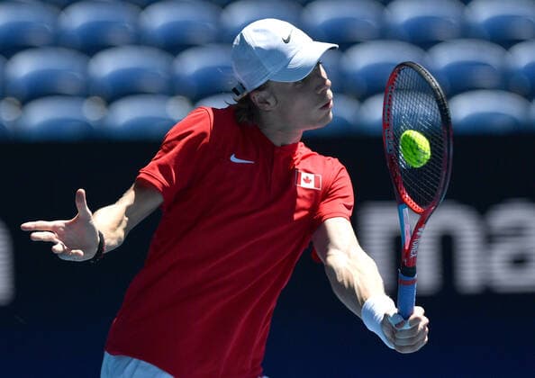 TENNIS ATP, Tennis Herren CUP, Denis Shapovalov of Canada in action during the ATP Cup against Alexander Zverev of Germany at Melbourne Park in Melbourne, Wednesday, February 3, 2021. ( NO ARCHIVING, EDITORIAL USE ONLY, NO USE IN BOOKS WITHOUT CONSENT MELBOURNE VIC AUSTRALIA  Copyright: xDEANxLEWINSx 20210203001517929531