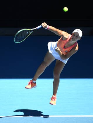 TENNIS YARRA VALLEY CLASSIC, Ashleigh Barty of Australia in action during the Round 3 Yarra Valley Classic - WTA, Tennis Damen 500 match against Marie Bouzkova of the Czech Republic at Melbourne Park in Melbourne, Wednesday, February 3, 2021. ( NO ARCHIVING, EDITORIAL USE ONLY, NO USE IN BOOKS WITHOUT CONSENT MELBOURNE VIC AUSTRALIA  Copyright: xDAVExHUNTx 20210203001517941582