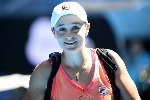 TENNIS YARRA VALLEY CLASSIC, Ashleigh Barty of Australia is seen reacting after her Round 3 Yarra Valley Classic - WTA, Tennis Damen 500 match against Marie Bouzkova of the Czech Republic at Melbourne Park in Melbourne, Wednesday, February 3, 2021. ( NO ARCHIVING, EDITORIAL USE ONLY, NO USE IN BOOKS WITHOUT CONSENT MELBOURNE VIC AUSTRALIA  Copyright: xDAVExHUNTx 20210203001517948297