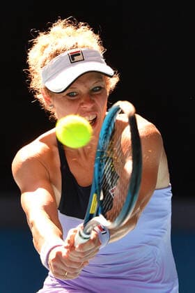 TENNIS GIPPSLAND TROPHY, Laura Siegemund of Germany in action during the womens singles Gippsland Trophy - WTA, Tennis Damen 500 match against Simona Halep of Romania at Melbourne Park in Melbourne, Wednesday, February 3, 2021. ( NO ARCHIVING, EDITORIAL USE ONLY, NO USE IN BOOKS WITHOUT CONSENT MELBOURNE VIC AUSTRALIA  Copyright: xJAMESxROSSx 20210203001517959919