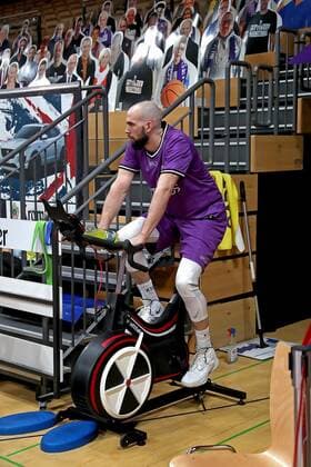 GSD zje123 season 2020 21 Easy credit Basketball Bundesliga BG Göttingen Alba Berlin Göttingens Dennis Kramer on the wheel.