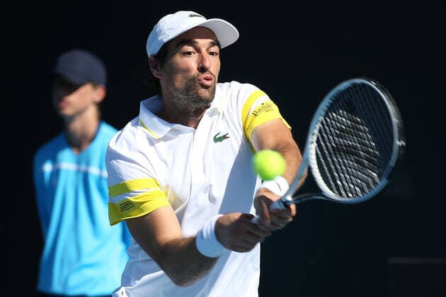 Jeremy Chardy, FRA, during 2021 Melbourne Summer Series ATP Cup AO pre tournaments in Melbourne, 03 02 2021
