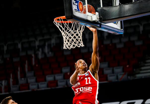 Devon Hall Brose Bamberg, 22 Brose Bamberg Mitteldeutscher BC MBC easyCredit BBL Basketball Bundesliga Basketball Season 2020 21 14 Matchday, 03 02 2021 Bamberg, Brose Arena Photo Daniel Löb Loeb ASV Authors Number 4026335 Copyright: DanielxLöb