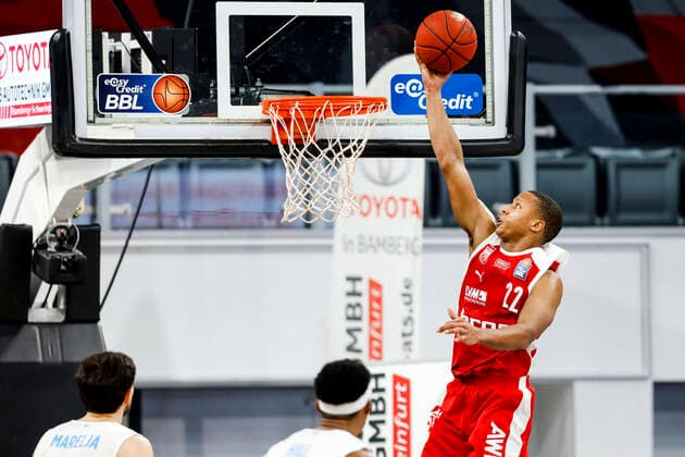 Devon Hall Brose Bamberg, 22 Brose Bamberg Mitteldeutscher BC MBC easyCredit BBL Basketball Bundesliga Basketball Season 2020 21 14 Matchday, 03 02 2021 Bamberg, Brose Arena Photo Daniel Löb Loeb ASV Authors Number 4026335 Copyright: DanielxLöb