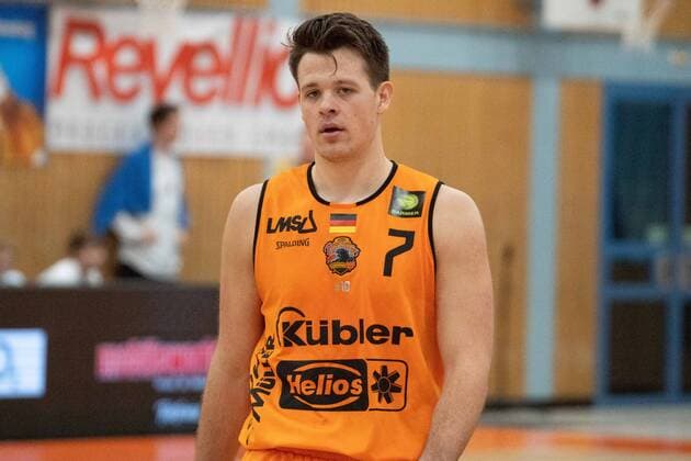 wiha Panthers Schwenningen vs Nuernberg Falcons BC, Basketball, BARMER 2 BASKETBALL BUNDESLIGA, 19 Spieltag 2020 2021, 03 02 2021, Grant Teichmann 7 waits for the ball wiha Panthers Schwenningen vs Nuernberg Falcons BC, Basketball, BARMER 2 BASKETBALL BUNDESLIGA, 19 Spieltag 2020 2021, 03 02 2021 Copyright: xMiclasxHaasis Eibner-Pressefotox EP_mhs