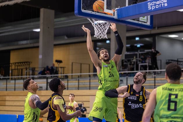 Ferenc Gille Ehingen Urspring, 11 Isaiah Crawley Tigers Tübingen, 53 Akim Jamal Jonah Ehingen Urspring, 34 Enosch Wolf Tigers Tübingen, 8 ¨¨Tigers Tübingen vs Ehingen Urspring, 2 Basketball, Bundesliga, Pro A, Barmer 2 Basketball, Matchday 19, Season 2020 2021, 03 02 2021, ¨¨Tigers Tübingen Ehingen Urspring , Basketball, 2 Bundesliga, Barmer 2 Basketball, Matchday 19, Season 2020 2021, 03 02 2021 Rottenburg am Neckar. Copyright: xNinaxSander xEibnerxPressefotoxIx EP_NSR