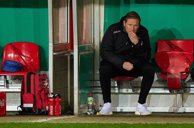 Markus GISDOL, 1.FCK Trainer in the match SSV JAHN REGENSBURG - 1.FC KÖLN third round of DFB-Pokal, German Football Cup, in Regensburg, February 03, 2021. Season 2020 2021, Koeln.