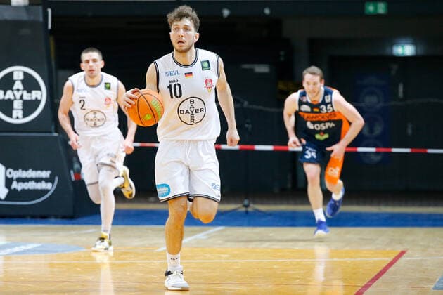 Leverkusen, Germany 03 February 2021 2 BBL Pro A 2020 2021 Bayer Giants Leverkusen vs Rostock Seawolves Haris Hujic Bayer Giants Leverkusen Ostermann Arena Nordrhein Westfalen Copyright: xFotostandx xvanxderxVeldenx