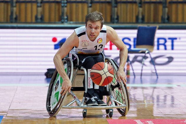 03 02 2021, xovx, wheelchair basketball, 1 Bundesliga, RSV Lahn Dill Rhine River Rhinos Wiesbaden Thomas Böhme RSV Lahn Dill , punter Wetzlar Rittal Arena Hessen Germany EN