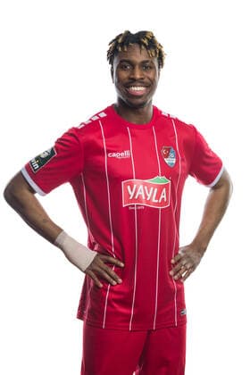Türkgücü Munich Porträttermin2020 2021 In the picture Maxime AWOUDJA Tuerkguecue Türkgücü Munich, 15 , 3 League, Porträttermin2020 2021 Munich Bezirkssportanlage Sportanlage Perlach Nord Bayern Germany. Copyright: Passion2Press MarkusxFischerx