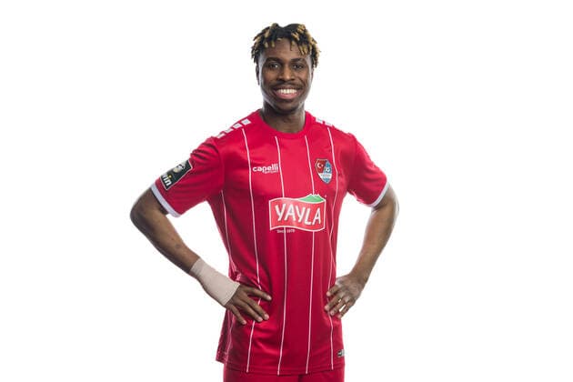 Türkgücü Munich Porträttermin2020 2021 In the picture Maxime AWOUDJA Tuerkguecue Türkgücü Munich, 15 , 3 League, Porträttermin2020 2021 Munich Bezirkssportanlage Sportanlage Perlach Nord Bayern Germany. Copyright: Passion2Press MarkusxFischerx