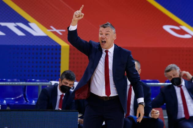 February 4, 2021, Barcelona, Spain: Sarunas Jasikevicius of FC Barcelona, Barca during the Turkish Airlines EuroLeague match between FC Barcelona and Anadolu Efes Istanbul at Palau Blaugrana in Barcelona, Spain. Barcelona Spain - ZUMAd159 20210204_zia_d159_090 Copyright: xDavidxRamirezx