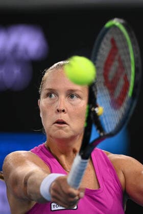 TENNIS YARRA VALLEY CLASSIC, Shelby Rogers of the USA during the quarter final of the Yarra Valley Classic - WTA, Tennis Damen 500 match against Ashleigh Barty of Australia at Melbourne Park in Melbourne, Friday, February 5, 2021. ( NO ARCHIVING, EDITORIAL USE ONLY, NO USE IN BOOKS WITHOUT CONSENT MELBOURNE VIC AUSTRALIA  Copyright: xDEANxLEWINSx 20210205001518407646
