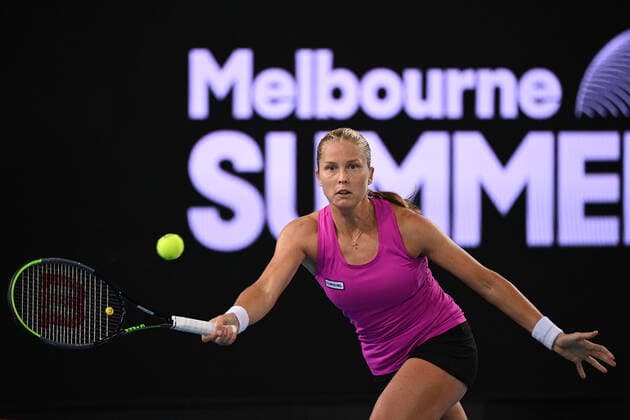 TENNIS YARRA VALLEY CLASSIC, Shelby Rogers of the USA during the quarter final of the Yarra Valley Classic - WTA, Tennis Damen 500 match against Ashleigh Barty of Australia at Melbourne Park in Melbourne, Friday, February 5, 2021. ( NO ARCHIVING, EDITORIAL USE ONLY, NO USE IN BOOKS WITHOUT CONSENT MELBOURNE VIC AUSTRALIA  Copyright: xDEANxLEWINSx 20210205001518407670