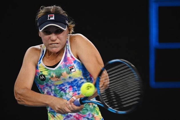 TENNIS YARRA VALLEY CLASSIC, Sofia Kenin of the USA holds in action during the quarter final of the Yarra Valley Classic - WTA, Tennis Damen 500 match against Garbine Muguruza of Spain at Melbourne Park in Melbourne, Friday, February 5, 2021. ( NO ARCHIVING, EDITORIAL USE ONLY, NO USE IN BOOKS WITHOUT CONSENT MELBOURNE VIC AUSTRALIA  Copyright: xDEANxLEWINSx 20210205001518413683