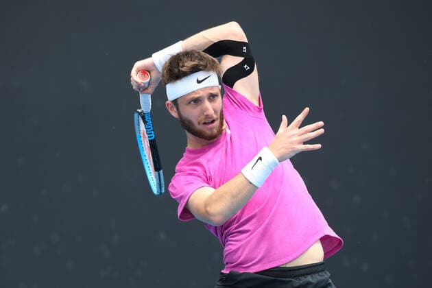 Corentin Moutet, FRA, during 2021 Melbourne Summer Series AO pre tournaments in Melbourne, 05 02 2021