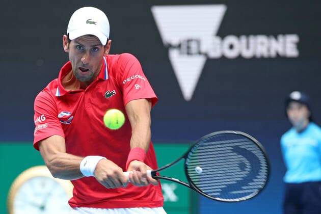 Novak Djokovic, SRB, during 2021 Melbourne Summer Series ATP Cup AO pre tournaments in Melbourne, 05 02 2021