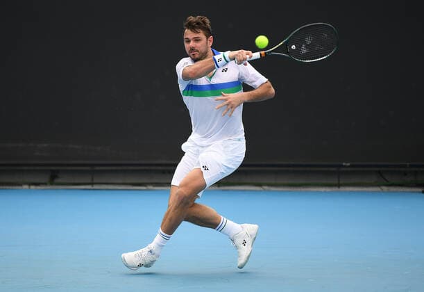 TENNIS MURRAY RIVER OPEN, Stan Wawrinka of Switzerland during his Murray River Open - ATP, Tennis Herren 250 match against Alex Bolt of Australia at Melbourne Park in Melbourne, Friday, February 5, 2021.. ( NO ARCHIVING, EDITORIAL USE ONLY, NO USE IN BOOKS WITHOUT CONSENT MELBOURNE VIC AUSTRALIA  Copyright: xDAVExHUNTx 20210205001518444062