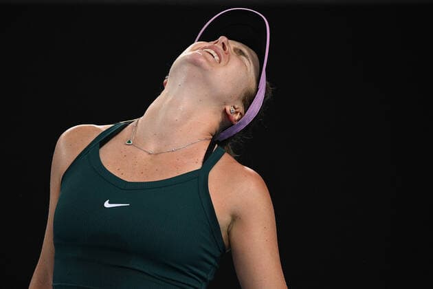 TENNIS GIPPSLAND TROPHY, Elina Svitolina of Ukraine reacts during the Quarter Final of the Gippsland Trophy - WTA, Tennis Damen 500 match against Elise Mertens of Belgium at Melbourne Park in Melbourne, Friday, February 5, 2021. ( NO ARCHIVING, EDITORIAL USE ONLY, NO USE IN BOOKS WITHOUT CONSENT MELBOURNE VIC AUSTRALIA  Copyright: xDEANxLEWINSx 20210205001518473686