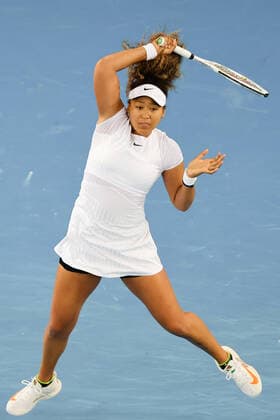 February 5, 2021: 2nd seed Naomi OSAKA of Japan in action against Irina-Camelia BEGU of Romania in a quarter final match of the Gippsland Trophy tournament on Margaret Court Arena, in Melbourne, Australia. Osaka won 75 61. Cal Media. Melbourne Australia - ZUMAc04_ 20210205_zaf_c04_025 Copyright: xSydneyxLowx