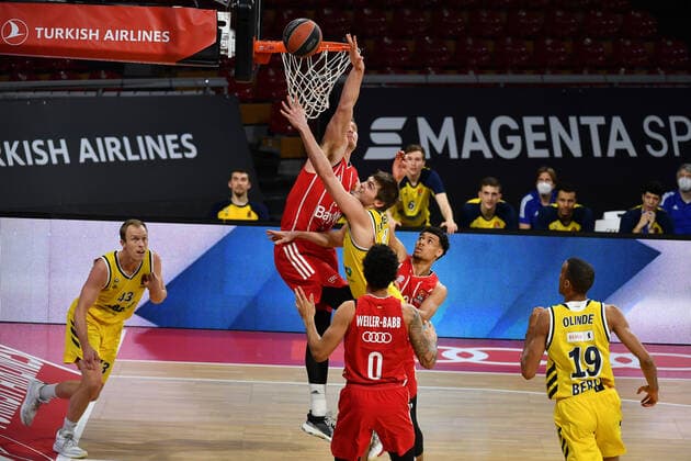 Jonas MATTISSECK Berlin , Action,Duel against Leon RADOSEVIC FCB Basketball EuroLeague FC Bayern Muenchen Alba Berlin, on 05 02 2021, A U D I D O M E
