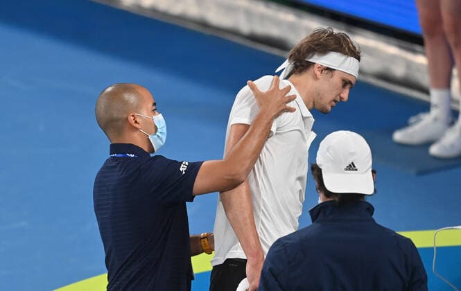 Tennis, ATP Cup in Melbourne, Alexander Zverev injured