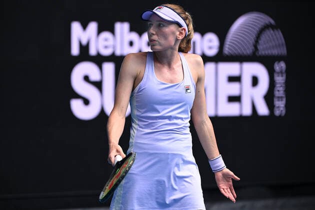 TENNIS GIPPSLAND TROPHY, Ekaterina Alexandrova of Russia reacts during the semi finals of the Gippsland Trophy - WTA, Tennis Damen 500 match against Kaia Kanepi of Estonia at Melbourne Park in Melbourne, Saturday, February 6, 2021. ( NO ARCHIVING, EDITORIAL USE ONLY, NO USE IN BOOKS WITHOUT CONSENT MELBOURNE VIC AUSTRALIA  Copyright: xDEANxLEWINSx 20210206001518649120