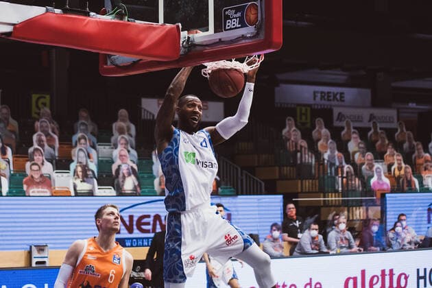 easyCredit BBL 16 Matchday RASTA Vechta vs FRAPORT SKYLINERS, 06 02 2021 Kamari Michael Murphy FRAPORT SKYLINERS, 21 easyCredit BBL 16 Matchday RASTA Vechta vs FRAPORT SKYLINERS on 06 02 2021 in Vechta RASTA Dome , Germany, Copyright: xBEAUTIFULxSPORTS Neddermannx