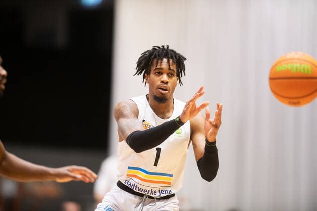 BARMER 2 Basketball Bundesliga ProA Season 2020 2021 Matchday 20 on 06 02 2021 Science City Jena vs Phoenix Hagen Kasey Jamal Hill Jena Sparkassen Arena Jena