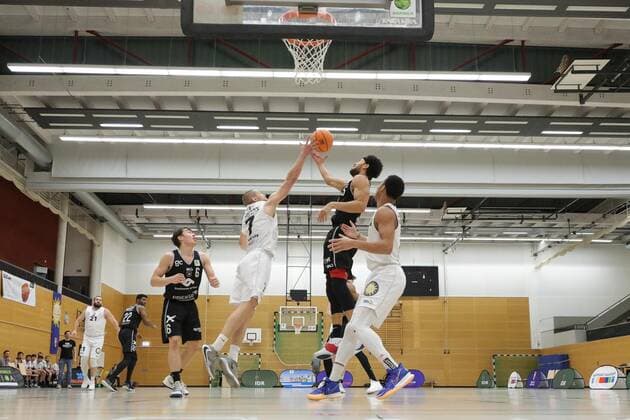 ProB Basketball Liga ART Giants Duesseldorf vs WWU Baskets Muenster, 06 02 2021 Game Scene ProB Basketball Liga ART Giants Duesseldorf vs WWU Baskets Muenster, 06 02 2021 Copyright: xBEAUTIFULxSPORTS KennyxBeelex