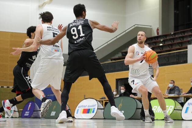 ProB Basketball Liga ART Giants Duesseldorf vs WWU Baskets Muenster, 06 02 2021 Game Scene ProB Basketball Liga ART Giants Duesseldorf vs WWU Baskets Muenster, 06 02 2021 Copyright: xBEAUTIFULxSPORTS KennyxBeelex