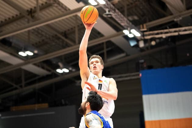 BARMER 2 Basketball Bundesliga ProA Season 2020 2021 Matchday 20 on 06 02 2021 Science City Jena vs Phoenix Hagen Robin Carl Lodders Jena at the Korbleger Sparkassen Arena Jena
